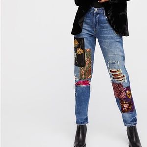 Free people Luxe embellished jeans